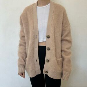 Acne Studios Beige Fluffy Cardigan